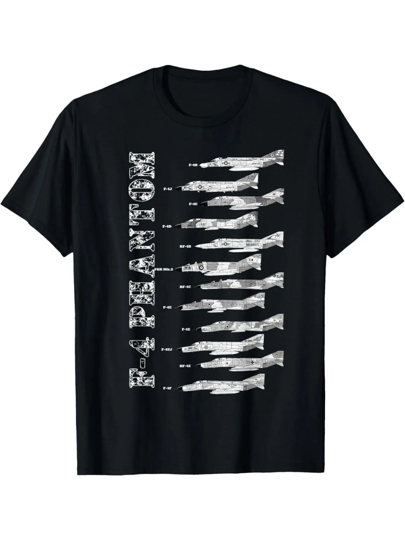 Men's F-4 Phantom Jet Blueprint T-Shirt - McDonnel unisex soft cotton short sleeve t shirt, vintage graphic casual tee for men women teens, perfect birthday holiday gift for camping travel gym daily street  wear