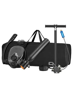 【DealsForYouDays】VEVOR Scuba Tank, 0.5L Portable Diving Tank, Diving Oxygen Cylinder Support 5-10 Minutes Underwater Breathing, 32.81 ft Diving Depth, Refillable Snorkel Air Tank with Pump for Underwater Exploration