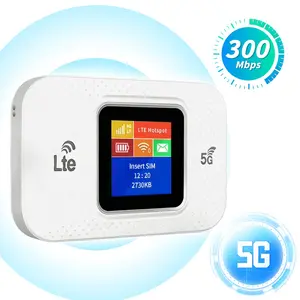 5G Unlocked LTE Wireless Portable WiFi Router ,3000mAh Mobile Broadband LCD Hotspot WiFi Pocket, 180+ Countries Supported, 4G/5G High-Speed Internet for Smartphone, Tablet, Laptop