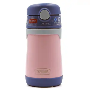 Thermos 10 oz. Kid's Vacuum Insulated Stainless Steel Straw Water Bottle - Pink