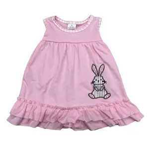 C Girl Easter Dress Cotton Girl Bunny Dresses Kids Easter Clothing