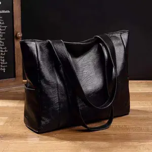 Women's large bag new large capacity versatile tote bag handbag soft leather shoulder bag gift