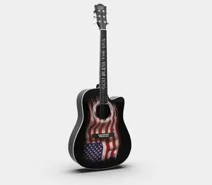 GOD BLESS THE USA FLAG GUITAR