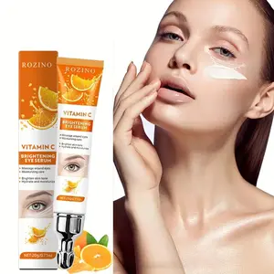 [10 PACK]ROZINO Vitamin C Brightening Eye Serum 10 PACK Gentle Formula for Radiant Eye Area Reduces Dark Circles Daily Use 20g