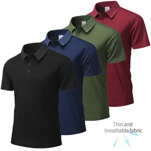 4-Pack Men's Casual Loose Fit Ice Silk Breathable T-Shirt Short Sleeve Suitable for Spring Summer Autumn Outdoor Casual Sports