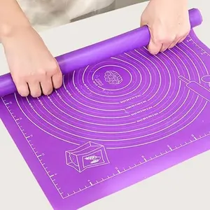 Thick Silicone Baking Mat, Dough Kneading Pad, Mini 40x29cm with Measurement Marks, Convenient Kitchen Tool for Baking and Cooking