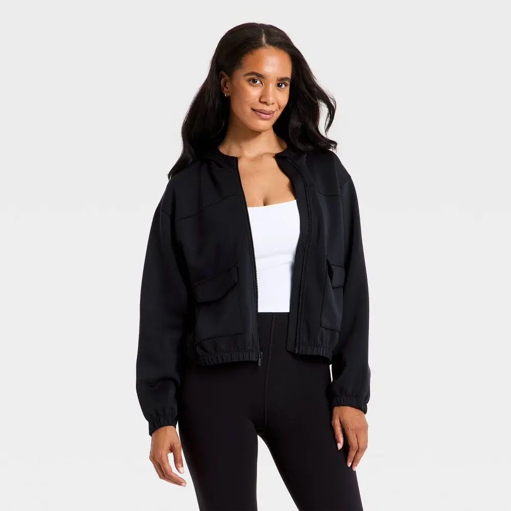 Women's Airy Sleek Full Zip Scuba Hooded Jacket - All in Motion
