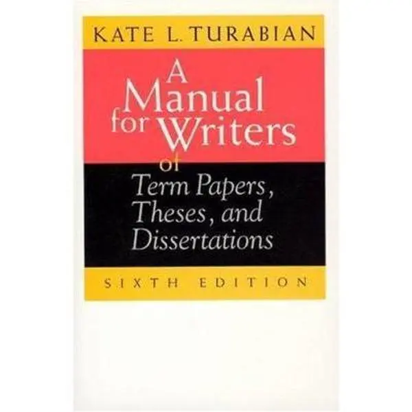 USED Book - A Manual for Writers of Term Papers, Theses, and Dissertations (Chicago Guides to Writing, Editing, and Publishing) by Kate L. Turabian (Hardcover) - english