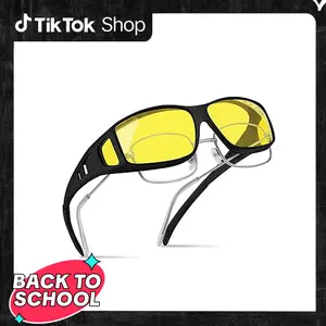 【Holiday Haul】Night Driving Glasses Night Vision Glasses Fit Over Sunglasses for Men Women,HD Yellow Lens, Anti Glare Polarized Nighttime Glasses.