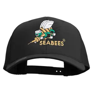 US Navy Seabees Embroidered Retro Trucker Cap