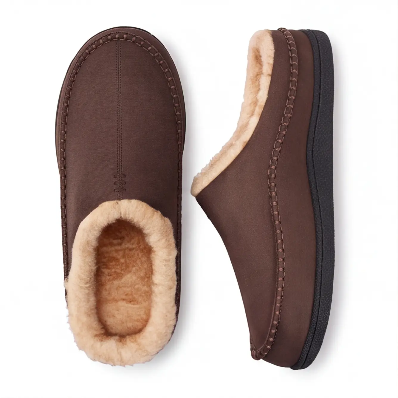 Men's Microsuede Memory Foam House Slide Slippers - Plush Fleece Lined, Round Toe, Warm & Cozy Lazy Style One-Size Men's Fashion Slippers, Indoor Father's Day Gift