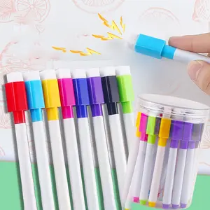 8 Colors Whiteboard Dry Markers, Erase Small Pen Magnet, Colored Pens for Kids, Marker Erasable Pens, Wipe Magnetic Pens, Art Markers, Writing Pens