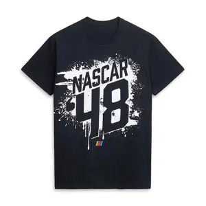 Nascar 48 TShirt, Bold Paint Splash Racing Number Graphic Design, Soft Breathable Cotton Fabric, Unisex Fit for Men Women Racing Fans, Perfect Gift for NASCAR Lovers