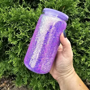 Viva La Vida | Frida | Cafecito Y Chisme 16oz permanently suspended gliter globe cup Drinkware Handmade Tumbler Lid Water Bottles Portable