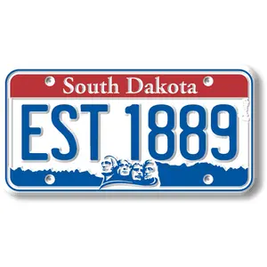 South Dakota State License Plate Magnet by Classic Magnets, 1.9" x 3.8"