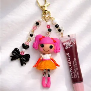 Lalaloopsy Handcrafted Keychain with High Shine Gloss and your choice of Gold or Silver Hardware