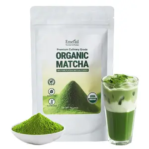 Emerail Premium Organic Matcha Powder (70g/2.5oz) - 100% Pure Plateau Green Tea, Smooth Energy, Vibrant Color, Zero Bitterness, Milk, Nata, Flavor