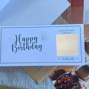 6 Pcs Love Birthday Scratch Card Gift Vouchers, Valentine's Day DIY Gift, Anniversary Surprise Scratch off Lucky Coupons, Diy Card Set