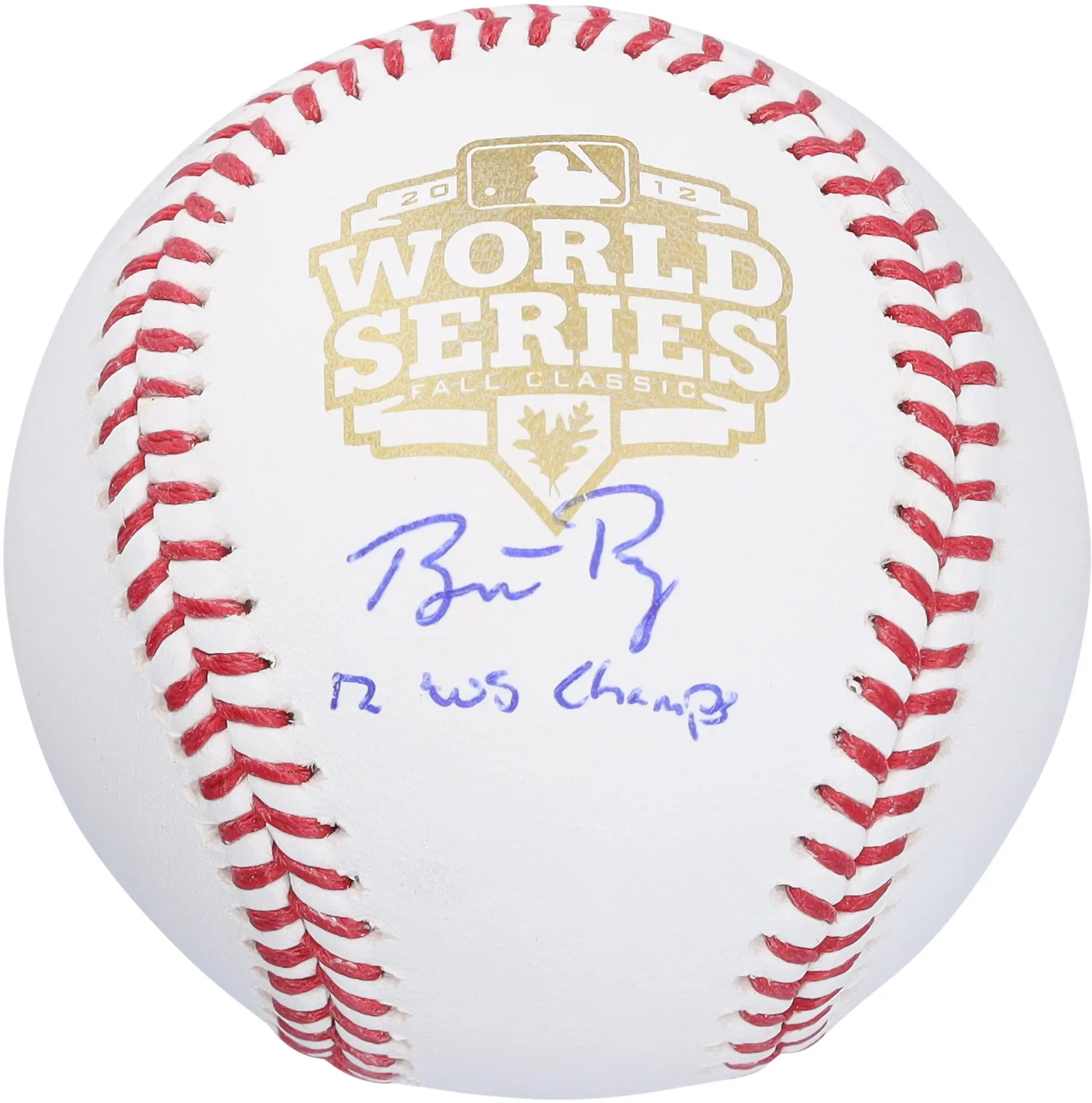 Buster Posey San Francisco Giants Autographed 2012 MLB World Series Logo Baseball with "12 WS Champs" Inscripton - Fanatics Authentic Certified