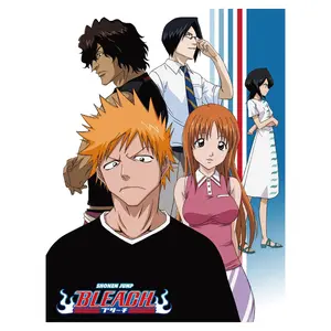 Bleach - Ichigo Kurosaki & Friends Casual Wear Sublimation Throw Blanket