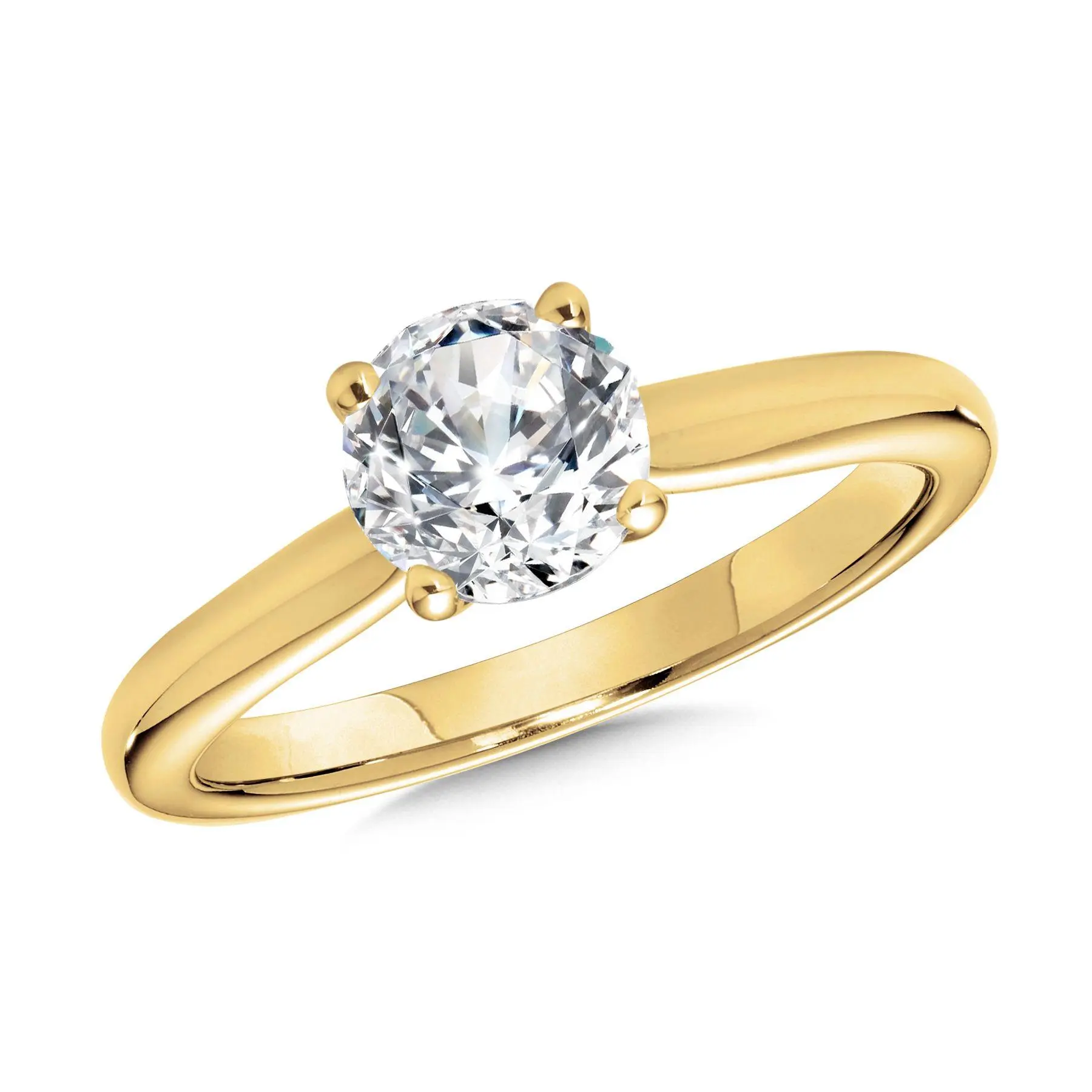 14k Yellow Gold 1.00cttw FG-VS Lab Grown Diamond Ring