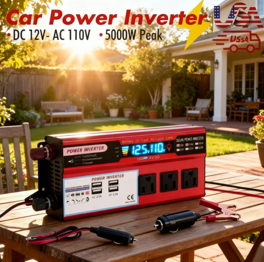 Peak Universal Car Power Inverter DC 12V to 110V AC for All Vehicles