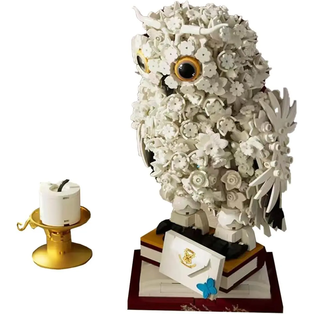 Animal Magic Owl Flower Building Blocks Set,Suitable for Adults who Enjoy Creative Hobbies Flower & Animal Collectible Table Art Set(1239Pieces) Interesting Gift for Building Block Enthusiasts