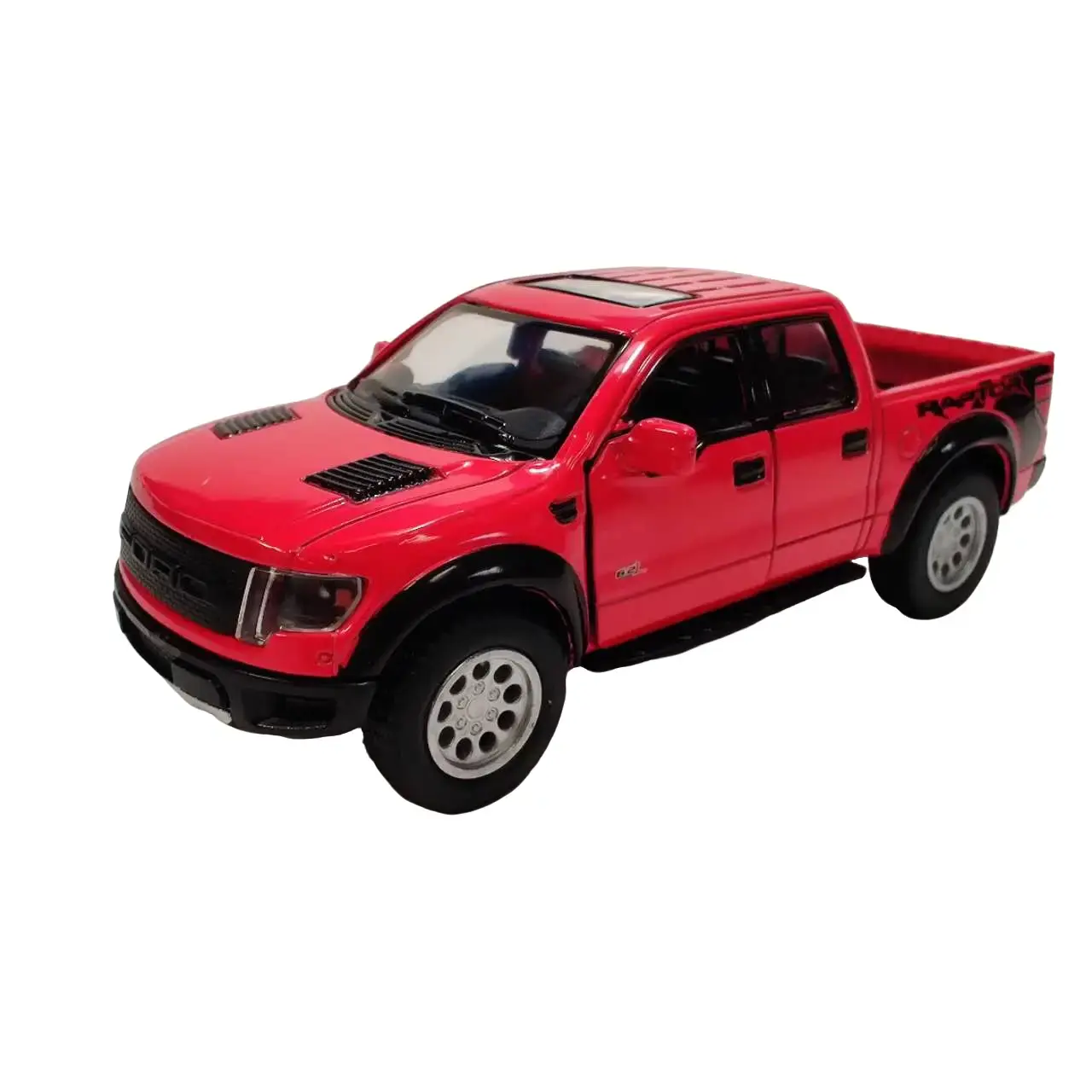 Kinsmart 1:46 Scale 2013 Ford F-150 Raptor Supercrew Die-Cast Model Car Red Diecast Wheels Officially Licensed Collectible