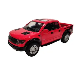 Kinsmart 1:46 Scale 2013 Ford F-150 Raptor Supercrew Die-Cast Model Car Red Diecast Wheels Officially Licensed Collectible