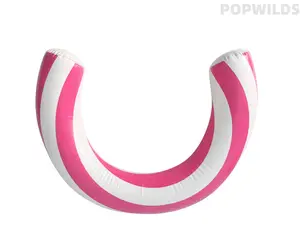 Inflatable Circular Swimming Ring, Curved Pool Floating Float, Portable Inflatable Water Float Toy, Safe Leisure Water Play Floating Mattress, Perfect for Summer Pool Party, Beach Relaxation, Kids and Adults Outdoor Water Entertainment Accessories