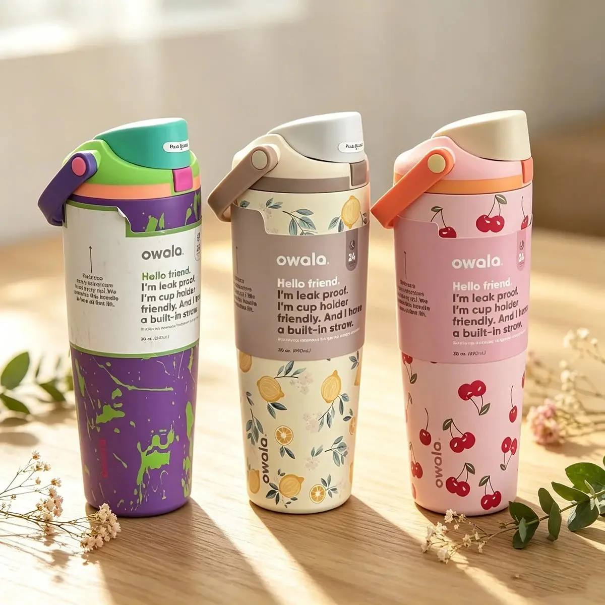 Owala FreeSip 30/32oz Sway Insulated Special UO Exclusive Gift Cherry Ink Bottle