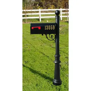 212 MAIN E1-BLK Economy Rural Mailbox, Black Cast Aluminum, Rust-Free, Durable Door Hardware Component