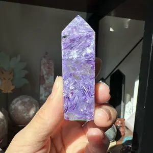 Small Charoite crystal tower