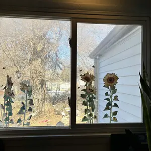 Window Privacy Film Stain Glass Window Film Rainbow Window Film Window clings Non-Adhesive Reusable Decorative