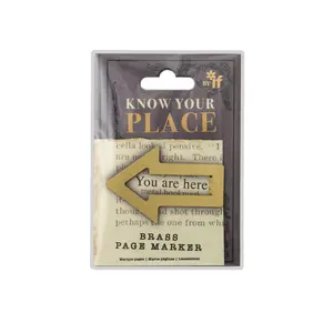 If USA  Know Your Place Page Markers, Brass, Arrow Shape, Precise Clip