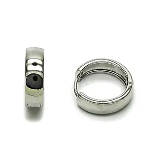White gold filled huggie hoop