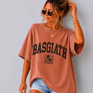 Basgiath War College Shirt, Fourth Wing Inspired Tee, Dragon Rider Book Lover T-Shirt, Fantasy Romance Reader Gift, Vintage Washed Oversized Graphic Tee- Tiffany Graphic Tee