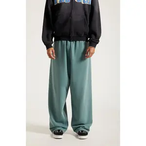 Pacsun Men's Green Washed Fleece Extreme Baggy Sweatpants