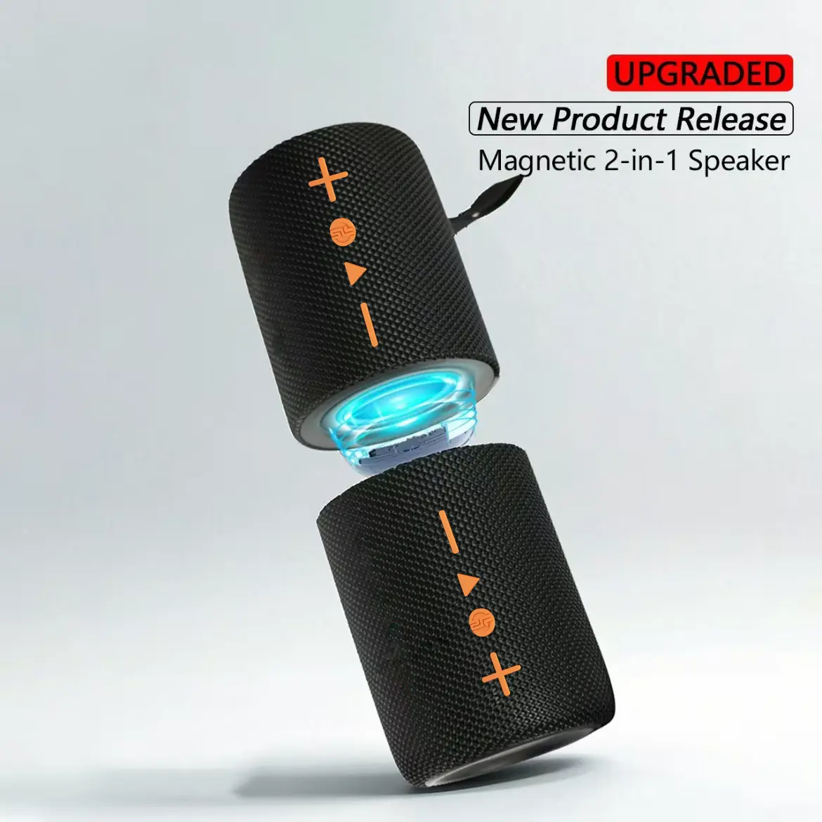 Waterproof Split Wireless Speaker,2 in 1 Portable Splittable Bluetooth Speaker,Bluetooth V5.3 with 20W Loud Stereo Sound,True Wireless Pairing for Home, Outdooror Travel