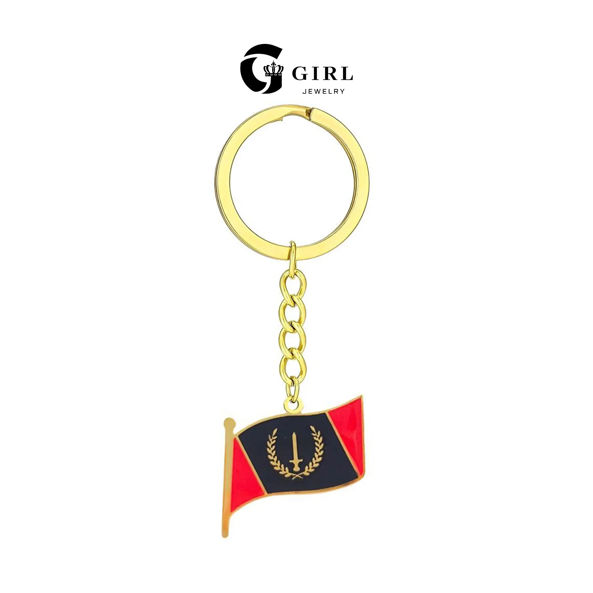 B-Black Americans Flag-Keychain
