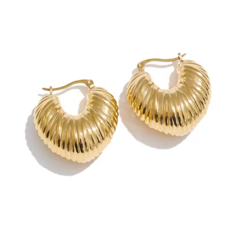 Chunky hoops Stainless Steel PVD 18 k Chunky hoops Stainless Steel PVD 18 k