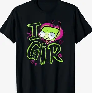 Invader Zim Valentine's Day I Love Gir T-Shirt Small K