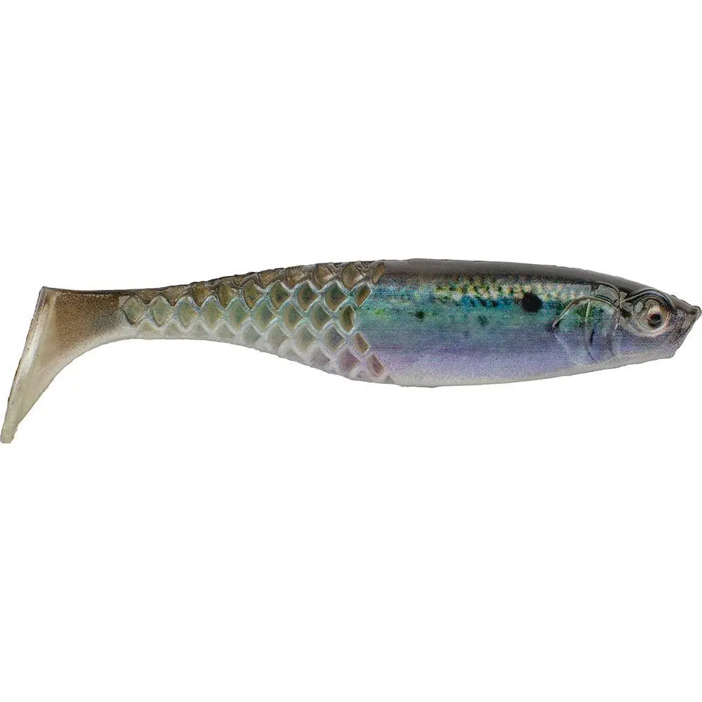 3.5 in Scented Saltwater Paddletail Swimbait - Standard Soft Plastic Fishing Lure with Honeycomb Tail, Realistic Profile, Flexible Rigging Back and Belly Slots, Enhances Tail Action, Encourages More Bites for Saltwater Fishing