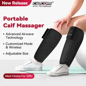 CINCOM Cordless Calf Massager Wireless Leg Compression Massager for Improved Circulation & Muscle Relaxation, Portable Daily Recovery Device Easy to Use Leg Spa Machine