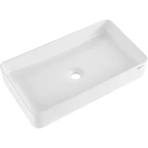 VEVOR Oval Vessel Sink with Bathroom Sink Drain, 23.3x 14.2 Bathroom Vessel Sink Bowl Countertop, White Ceramic Bathroom Sinks Above Counter, Well - Packaged for Bathroom, Hotel, Toilet, RVVEVOR Super Brand Day