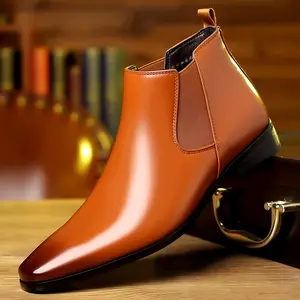 Men's Chelsea Boots with Premium PU Material, Big Size ,  | Stylish Ankle Footwear for Daily & Casual Wear