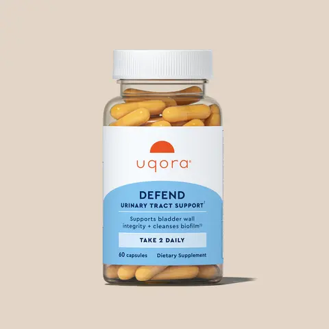 Uqora Defend Vegan Dietary Supplement Capsules - Urinary Tract Support, Bladder Health Nutrition, Biofilm Cleanser