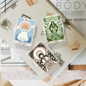 Tarot Card MagSafe Phone Grip, Celestial Sun Empress High Priestess Pop Socket, Aesthetic Witchy Bookish Kindle Holder, Mystic Reading Gift Accessory