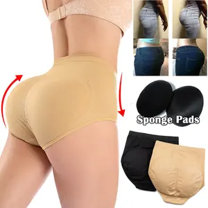 Women's Butt Lifting Padded Shaper Panties Buttock Underwear Briefs Breathable & Comfortable Stretch Fabric, Lady Shapewear Bottoms Womenswear Black Casual