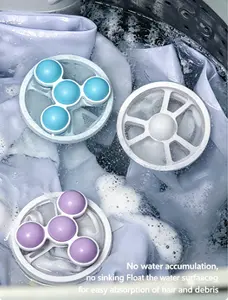 Floating Lint Filter Bag, Reusable Laundry Hair Remover, Anti-dirt Cleaning Laundry Ball, Clothes Spiral Care Ball for Washing Machine